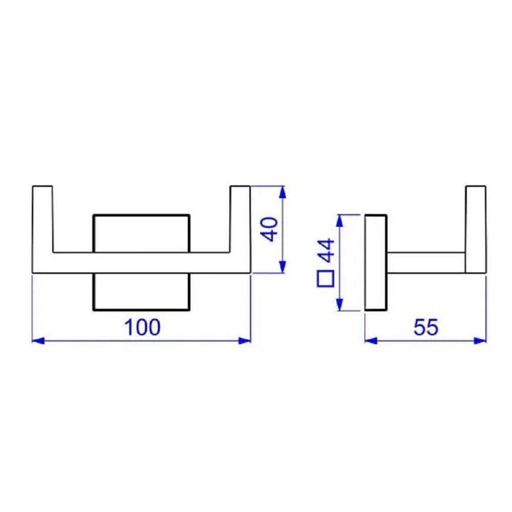 Cabide Duplo Deca Clean Cromado 2062.c.cln - 2