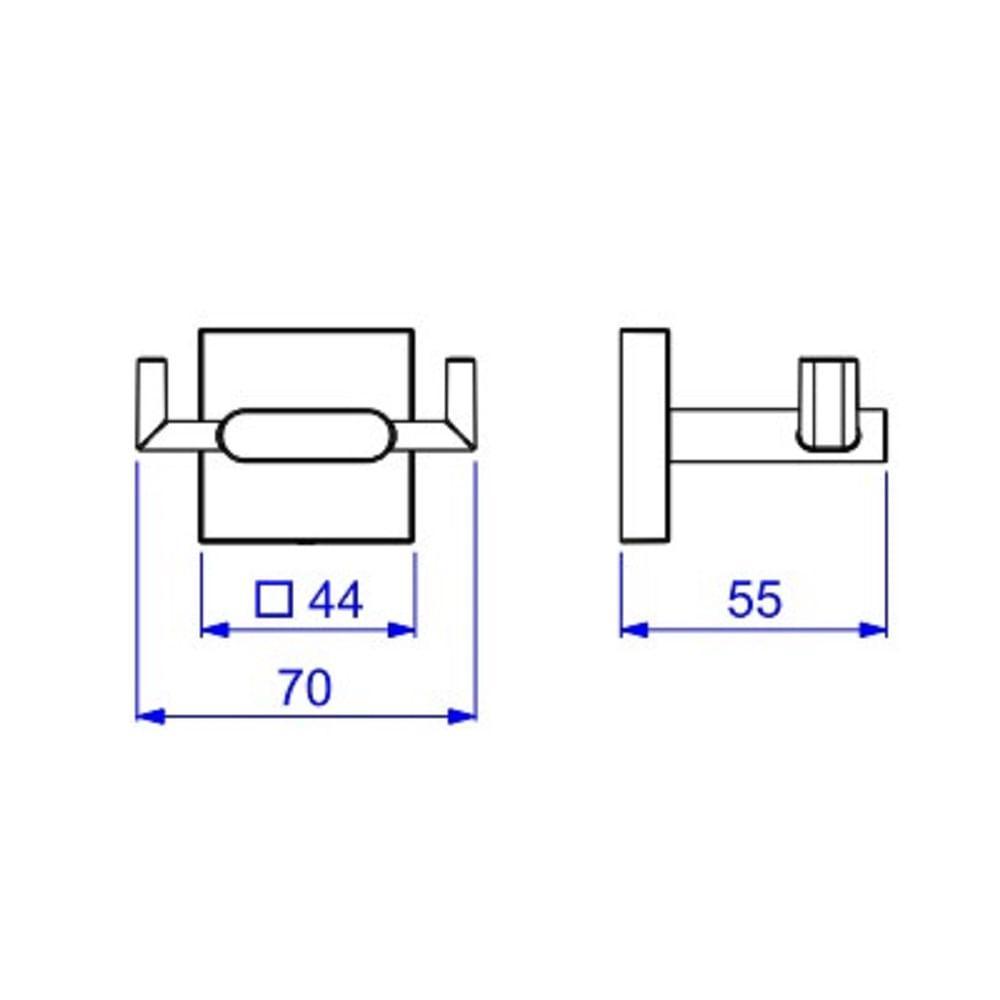 Cabide Duplo Deca Polo Cromado 2062.c33 - 2