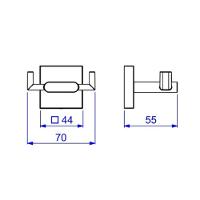 Cabide Duplo Deca Polo Cromado 2062.c33 - 2