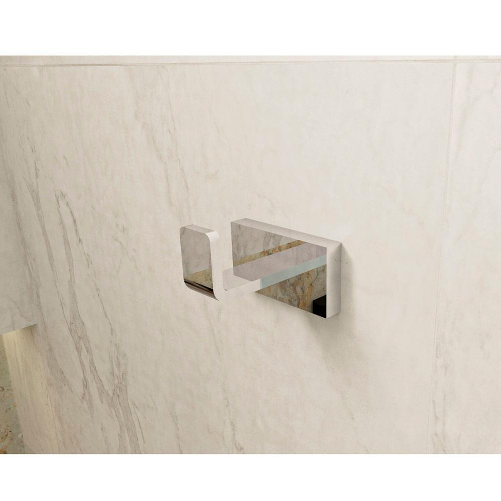 Cabide Banheiro Perflex Preto Fosco Dom 12133124 - 2