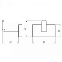 Cabide Banheiro Perflex Preto Fosco Dom 12133124 - 3