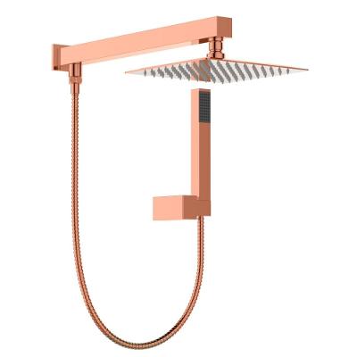 Chuveiro Lexxa Quadrado Com Desviador Rose Gold Lx4107rg