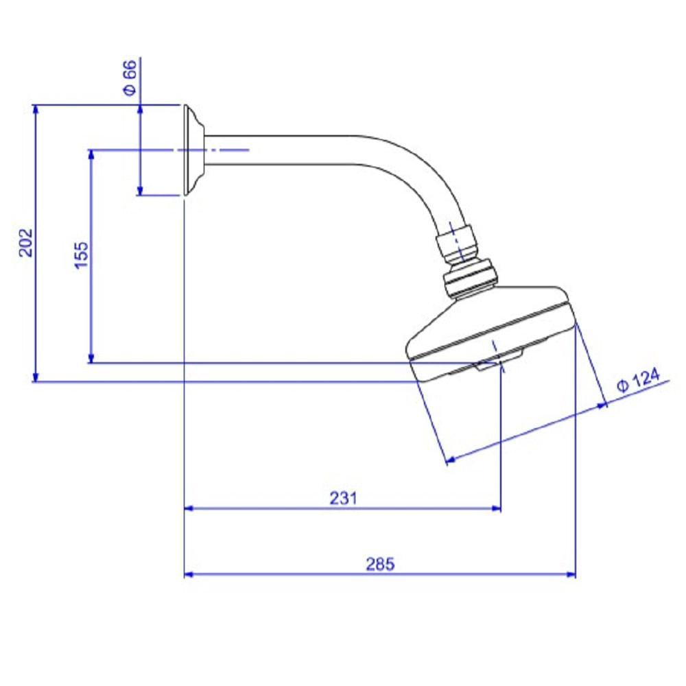 Chuveiro Deca Acqua Plus Com Tubo Parede Cromado 1990.c.std - 8
