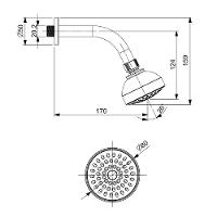 Chuveiro Celite Smart C/ Braco Parede Red 80mm Cr B5013cmcrb - 2