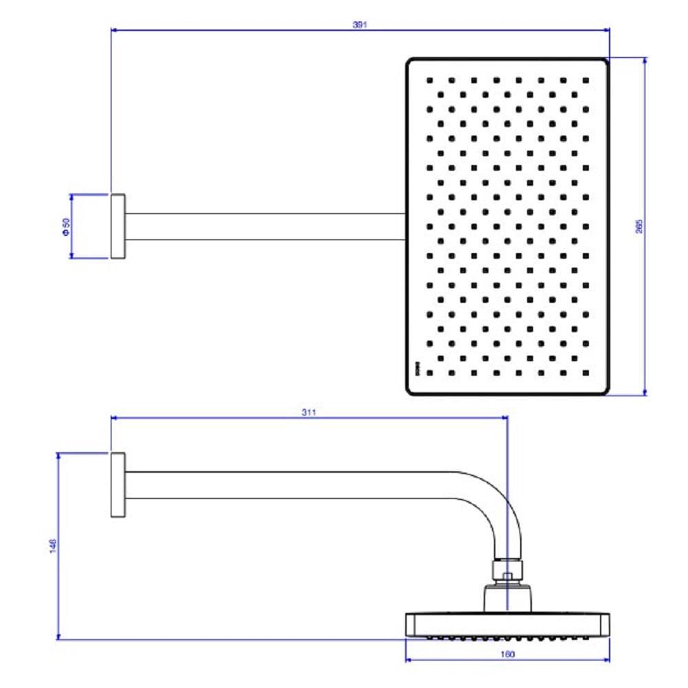 Chuveiro De Parede Deca Flex Max Black Matte 2086.bl.std.mt - 3