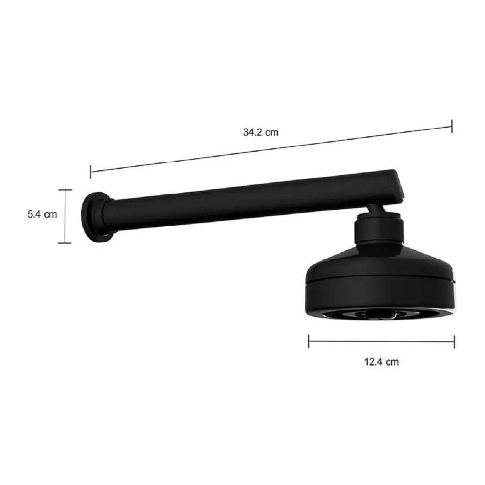 Chuveiro Com Tubo Deca Acqua Plus Black Noir 1990.bl.ct.no - 4