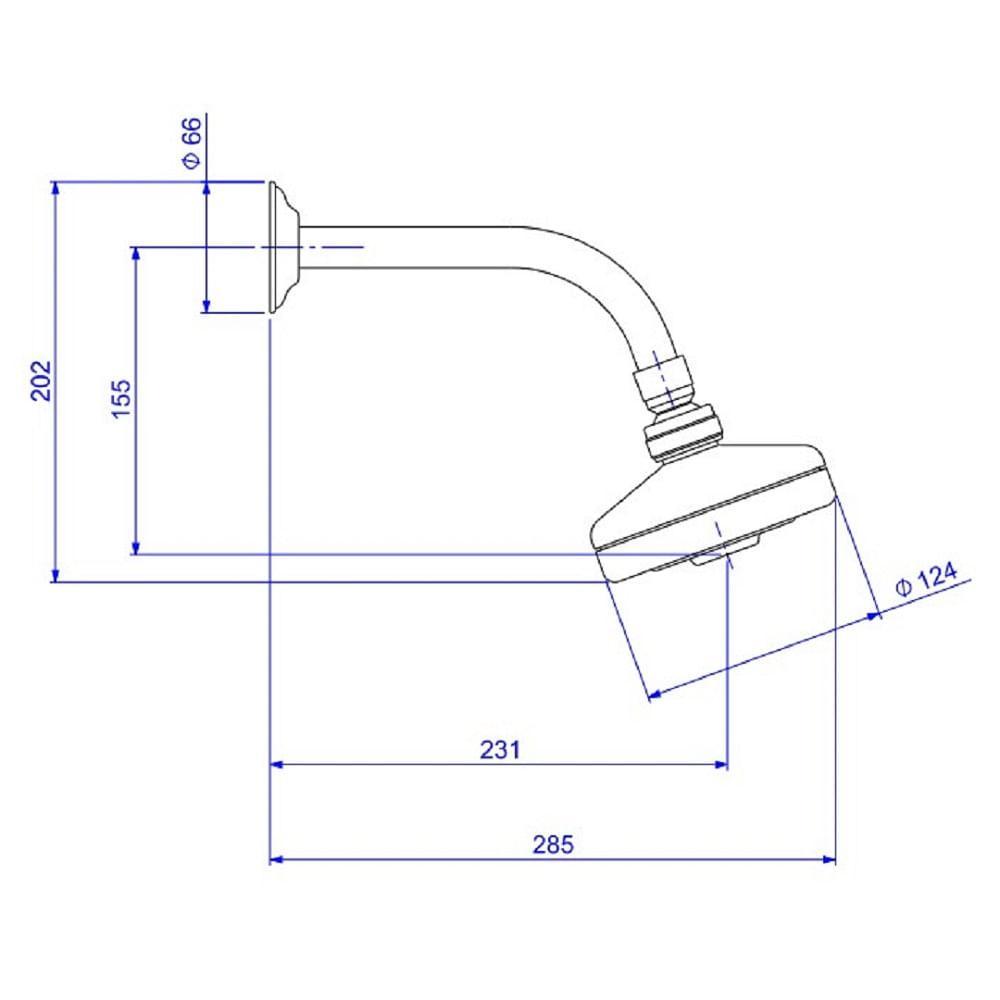 Chuveiro Com Tubo Deca Acqua Plus Black Noir 1990.bl.std.no - 3