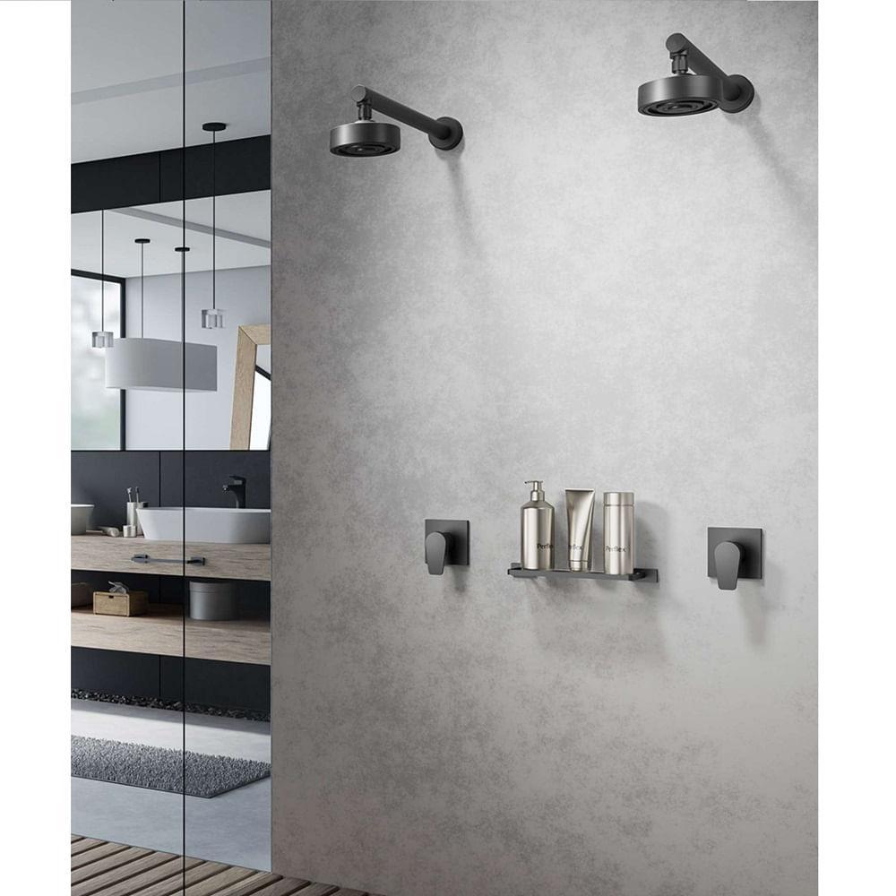 Chuveiro 1990 Perflex Acquacomfort Luxo Preto Fosco 12306224 - 2