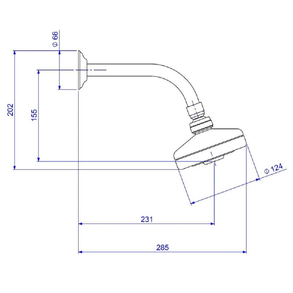 Chuveiro Com Tubo De Parede Deca Acqua Plus Gold 1990.gl.std - 3