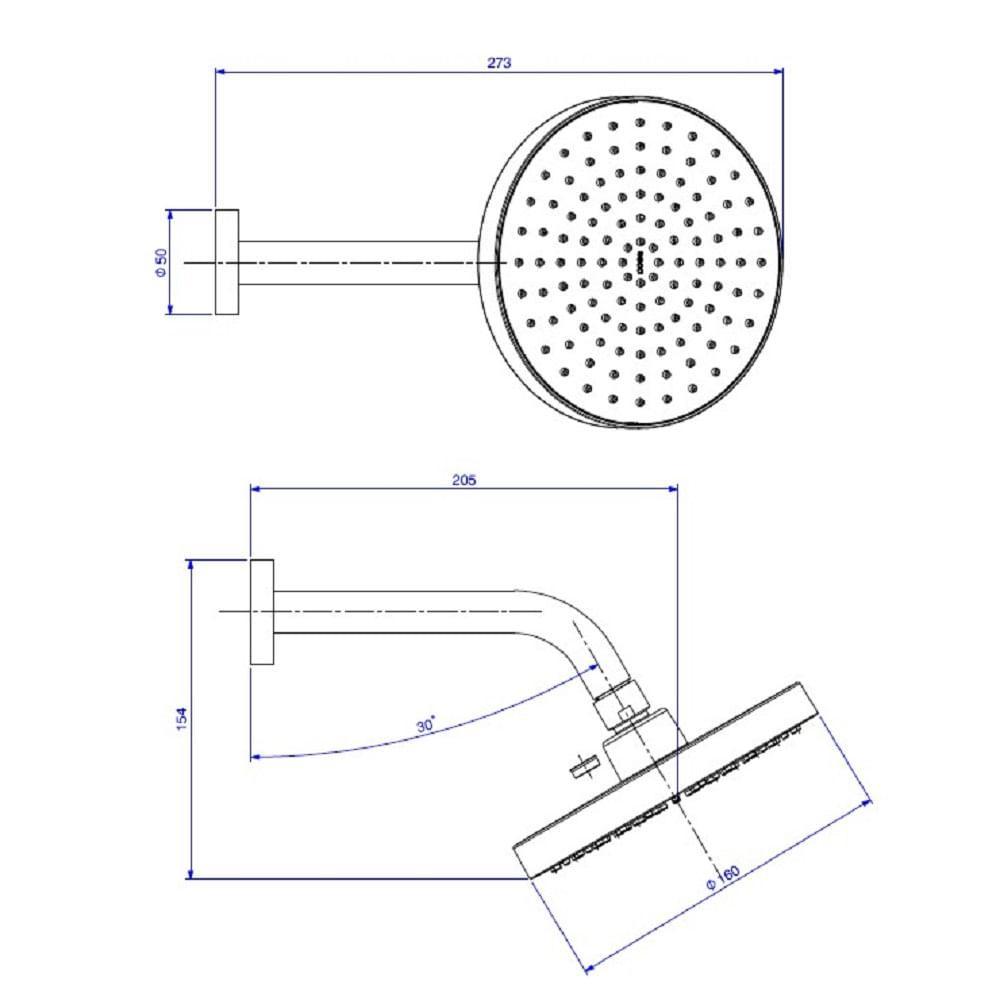 Chuveiro de Parede Redondo Deca Flex Cromado 2083.c.std - 3