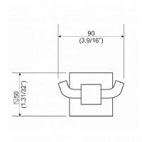 Cabide Perflex Quadra Preto Fosco 12120724 - 2