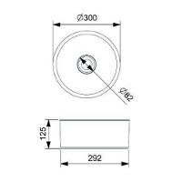 Cuba Apoio 30cm Redonda Roca T1 Terra Stone A32787u070 - 5