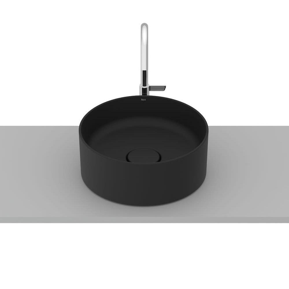 Cuba Apoio 30cm Redonda Roca T1 Terra Matte Black A32787u080 - 5