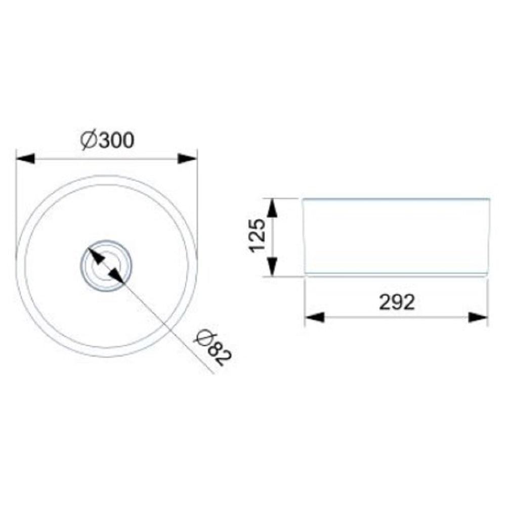 Cuba Apoio 30cm Redonda Roca T1 Terra Matte Black A32787u080 - 6