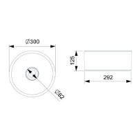 Cuba Apoio 30cm Redonda Roca T1 Terra Cafe A32787u660 - 10