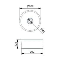 Cuba Apoio 30cm Redonda Roca T1 Terra Beige A32787u650 - 5