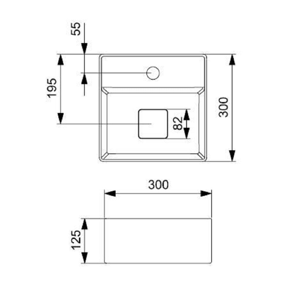 Cuba Apoio Roca 30x30cm Com Mesa T7 Terra Stone A32787x070 - 5