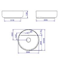 Cuba Apoio Redonda 40cm Deca Slim Marrom Fosco L.12040.m.22 - 4