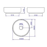 Cuba Apoio Redonda Deca Slim 40cm Cinza Antracite L.12040.85 - 8