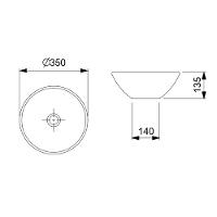 Cuba Apoio Redonda 35cm Basic R1 Branca Celite 1730970017300 - 4