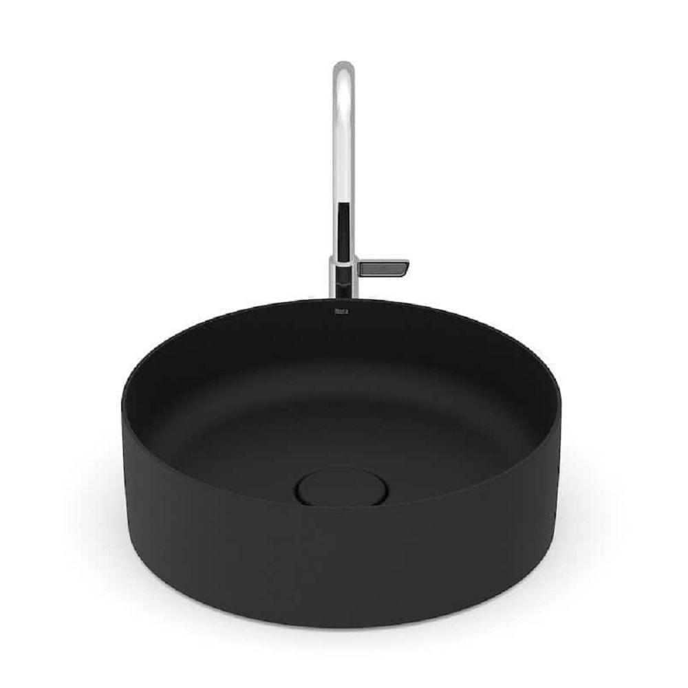 Cuba Apoio 39cm Redonda Roca T2 Terra Matte Black A32787n080 - 6