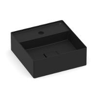 Cuba Apoio 35x35cm Mesa Roca T8 Terra Matte Black A32787w080 - 1