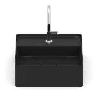 Cuba Apoio 35x35cm Mesa Roca T8 Terra Matte Black A32787w080