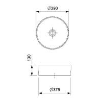 Cuba Apoio 39cm Redonda Roca T2 Terra Cafe A32787n660 - 5