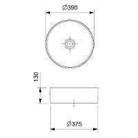Cuba Apoio 39cm Redonda Roca T2 Terra Branco A32787n000 - 5