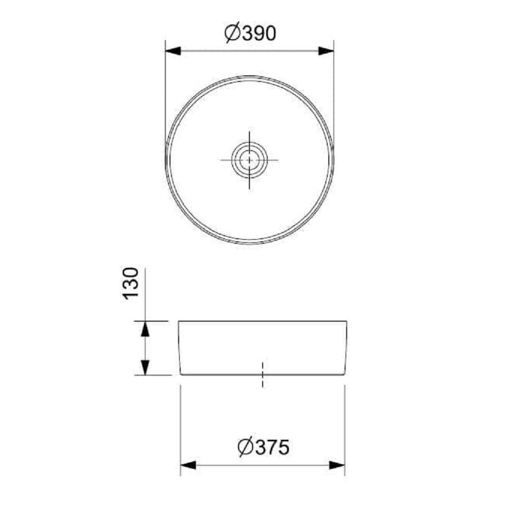 Cuba Apoio 39cm Redonda Roca T2 Terra Beige A32787n650 - 5