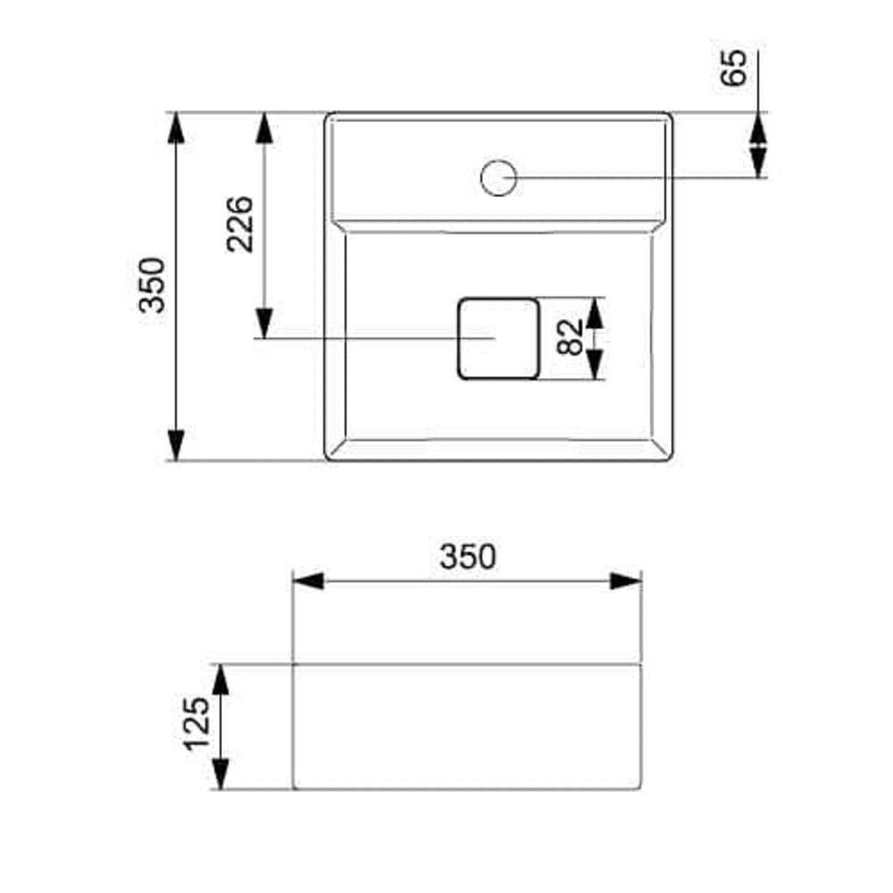 Cuba Apoio 35x35cm Mesa Roca T8 Terra Stone A32787w070 - 7