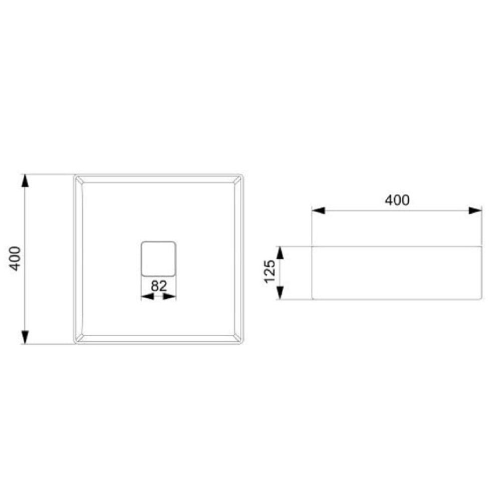 Cuba De Apoio 35cm Quad Roca T4 Terra Matte Black A32787v080 - 6