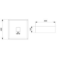 Cuba De Apoio 40cm Quadrada Roca T5 Terra Stone A32787y070 - 6