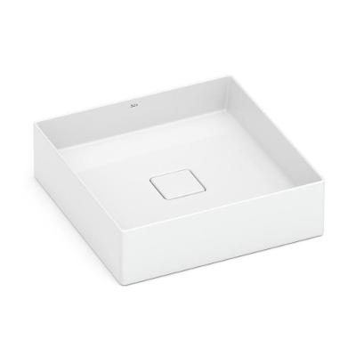 Cuba De Apoio 40cm Quadrada Roca T5 Terra Branco A32787y000