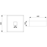 Cuba De Apoio 40cm Quadrada Roca T5 Terra Branco A32787y000 - 5