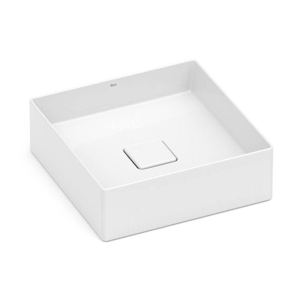 Cuba De Apoio 35cm Quadrada Roca T4 Terra Branco A32787v000 - 1