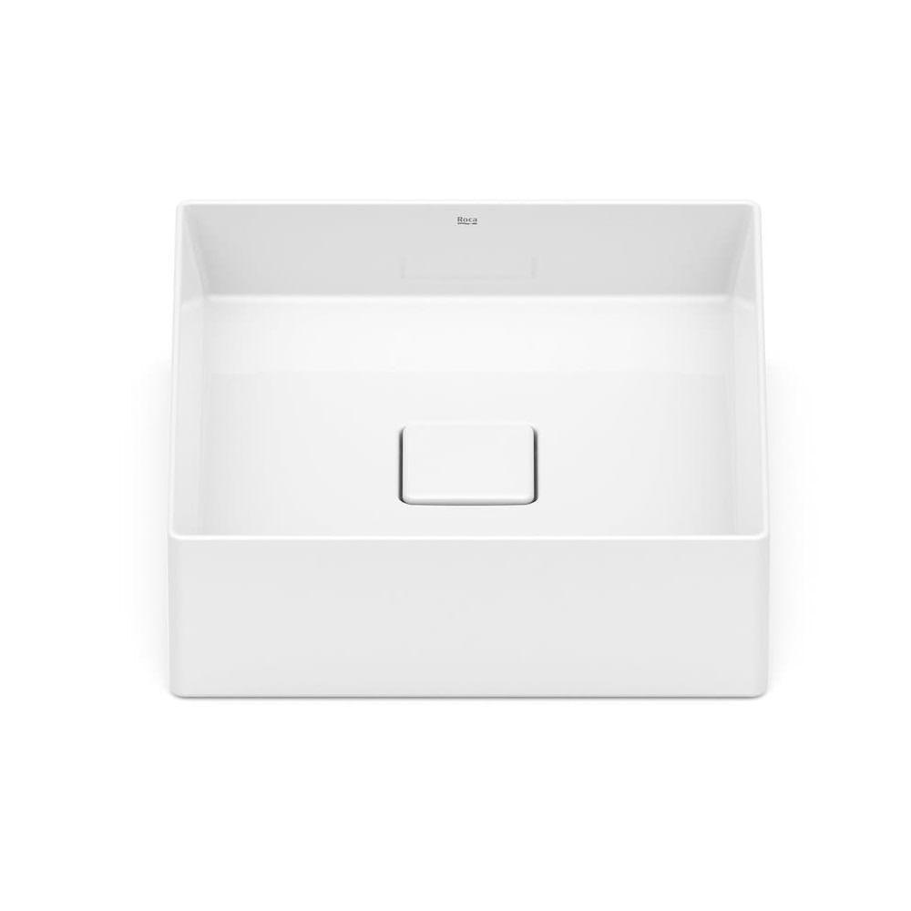 Cuba De Apoio 35cm Quadrada Roca T4 Terra Branco A32787v000 - 2