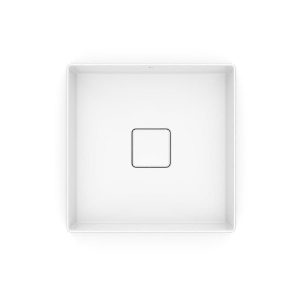 Cuba De Apoio 35cm Quadrada Roca T4 Terra Branco A32787v000 - 3