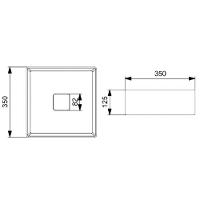 Cuba De Apoio 35cm Quadrada Roca T4 Terra Branco A32787v000 - 6