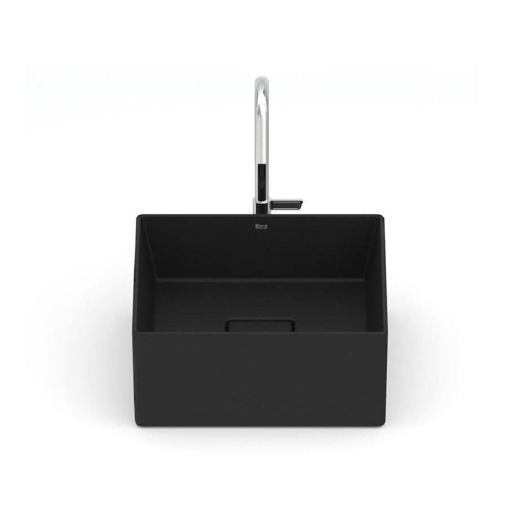 Cuba De Apoio 30x30cm Roca T3 Terra Matte Black A32722n080 - 4