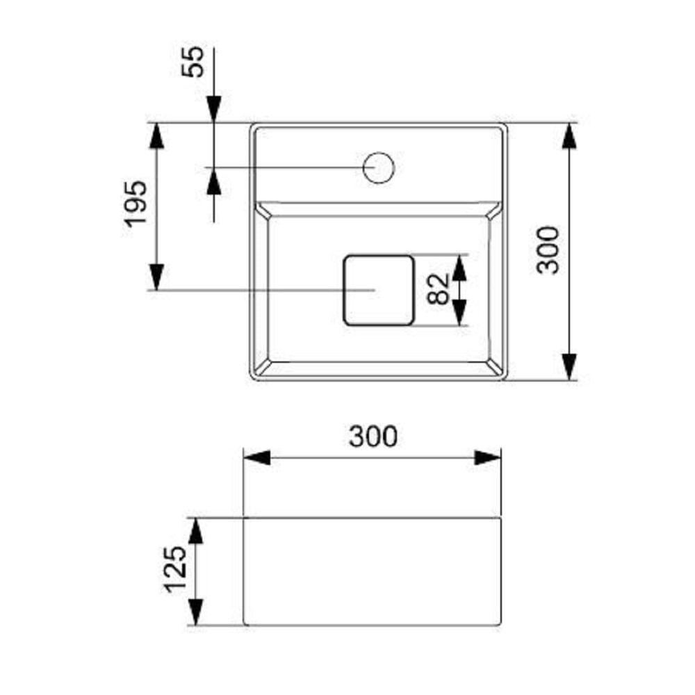 Cuba De Apoio 30x30cm C Mesa Roca T7 Terra Branco A32787x000 - 5