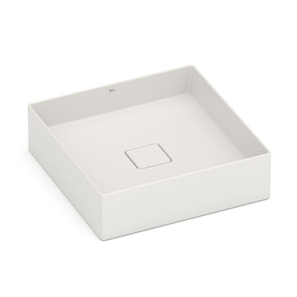 Cuba De Apoio 40cm Quadrada Roca T5 Terra Bege A32787y650 - 1