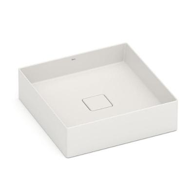 Cuba De Apoio 40cm Quadrada Roca T5 Terra Bege A32787y650