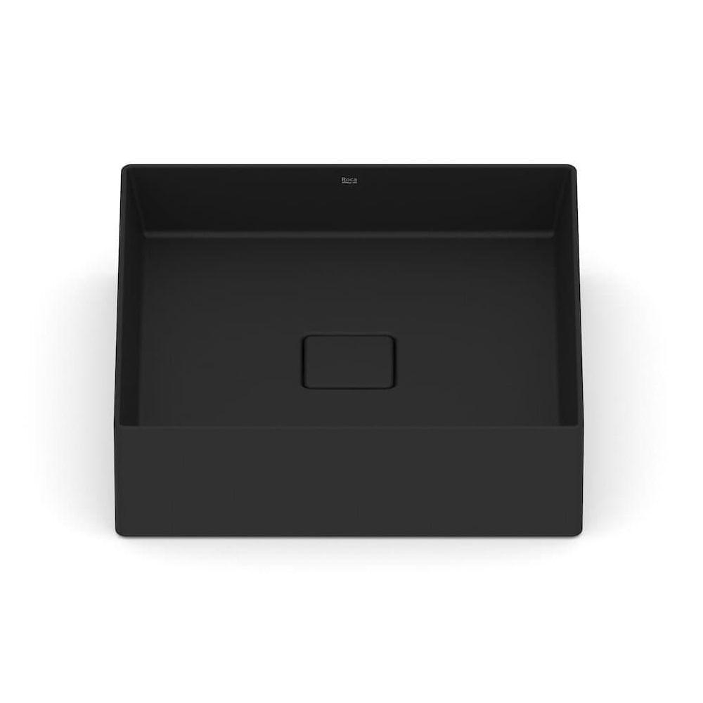 Cuba De Apoio 40x40cm Roca T5 Terra Matte Black A32787y080 - 3