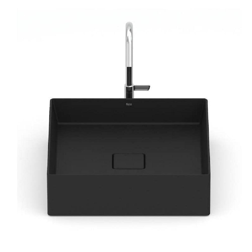 Cuba De Apoio 40x40cm Roca T5 Terra Matte Black A32787y080 - 4
