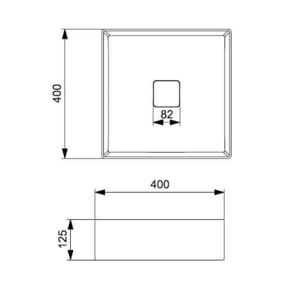 Cuba De Apoio 40x40cm Roca T5 Terra Matte Black A32787y080 - 5