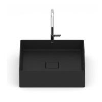 Cuba De Apoio 40x40cm Roca T5 Terra Matte Black A32787y080