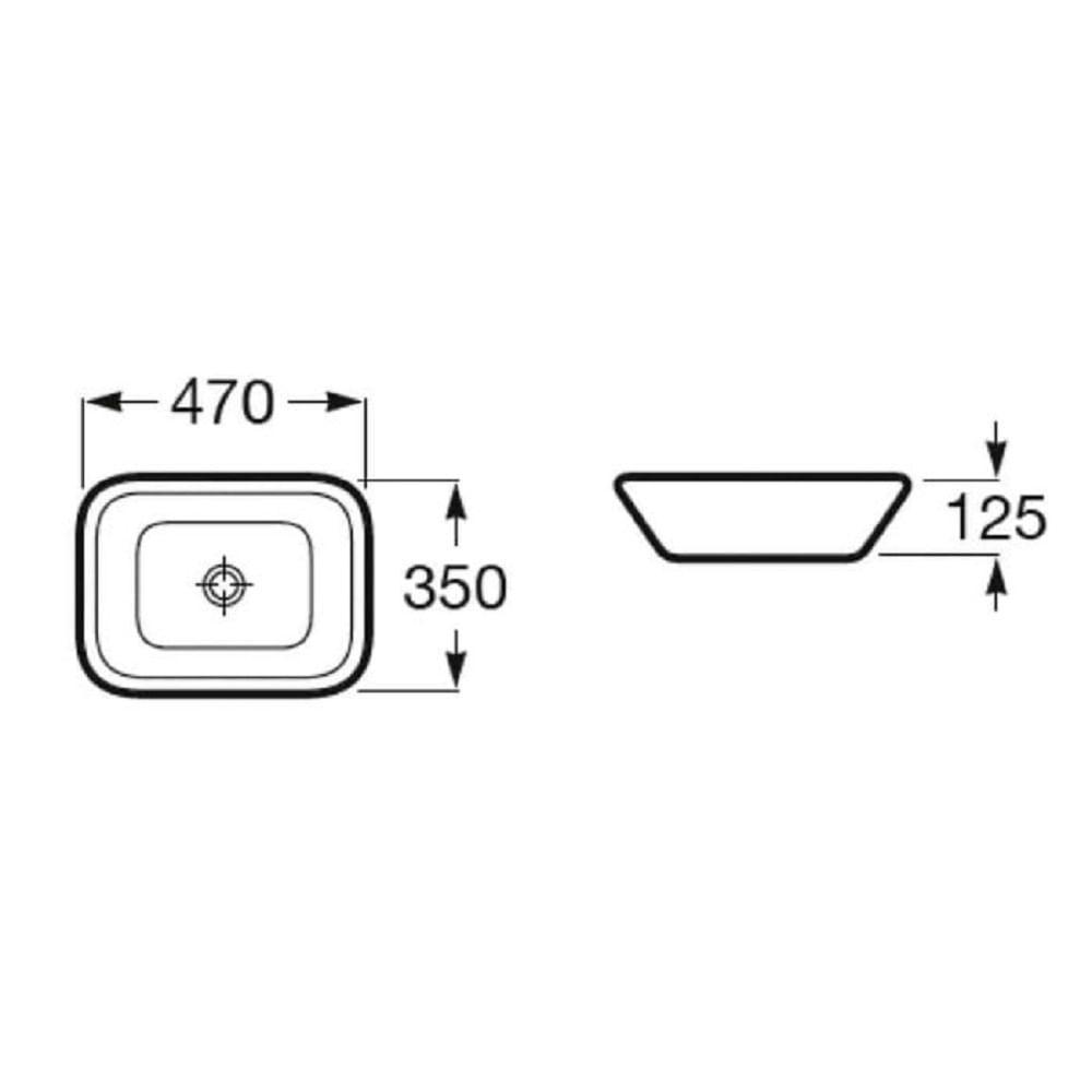 Cuba De Apoio 47x35 Roca Nexo Branco B327431000 - 3