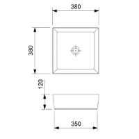 Cuba De Apoio Quadrada 38x38 Platinum Incepa 1450610017100 - 3