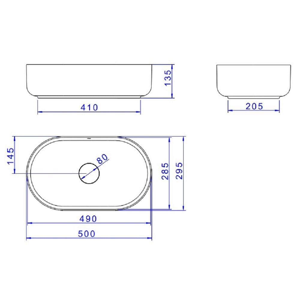 Cuba De Apoio Deca Slim Oblonga 50cm Branco L.14050.17 - 5